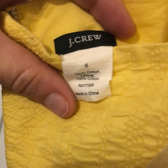 J.Crew Classic Yellow Cotton Halter Dress Size 6 - Picture 5 of 10